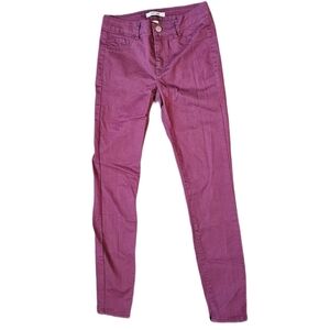 Plum Refuge Stretch Denim Skinny Jeans Mid Rise size 2